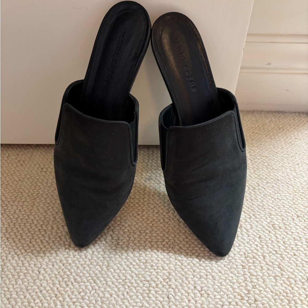 Jenni Kayne Black Suede Women's Mules